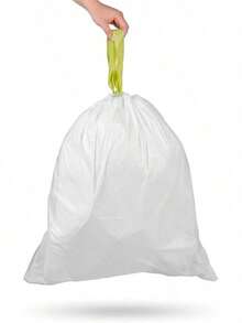 EstiloTendenciaNINESTARS NSTB-10-30 - Bolsa De Basura Extrafuerte Con Cierre De CordóN, Paquete De 1, Blanco, 13 GAL., 1Calidad PremiumVersióN Mejorada - 6 galones - Ver 4