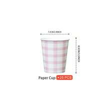Pink & White Striped Disposable Plates, Napkins, Cups - 25 Guest Party Supplies Set, Disposable Paper Plates Suitable For Birthday, Wedding, Theme Party, Family Picnic - Multicolor - View 11