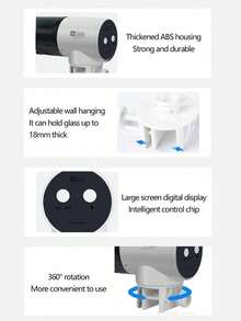 1pc Automatic Fish Feeder With Timer, Suitable For Goldfish, Turtles And Other Aquarium Pets - Black and White - View 2