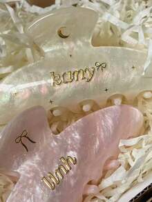 Accesorios para el cabello personalizados para bodas, pasador de cabello personalizado, pasador de cabello con nombre grabado, regalo para dama de honor - Multicolor - Ver 5