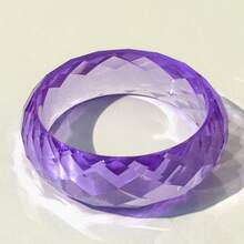 1PC Simple Semi-Transparent Iridescent Gentle Purple Bracelet For Women Fashion Laser Resin Exaggerated Hand Jewelry Party Banquet Holiday Gift - 31618-bra-bp - Xem 7