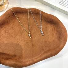 1 Piece Mini Bubble Small Key Necklace Clavicle Chain Exquisite Gentle Elegant Neck Chain - 白金 - 查看 4