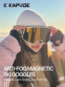 Kapvoe Snow Goggles Fashion Ski Sunglasses Goggle Snowboard Anti-Fog Mask For Men Women Eyewear Kit Protection Glasses Snowmobile Winter - Multicolor - View 4