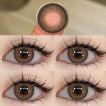 3D隐形眼镜盒套装，便携式旅行配件，适合日常户外使用，节日礼物，万圣节角色扮演专属，化妆舞会，日常生活，派对，音乐会，圣诞节和新年妆容 - 棕色 - 查看 5