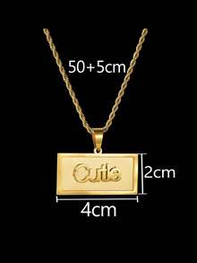 [ Jewelry Set Series ] Personalized Customized Embossed Nameplate, Personalized Customized Jewelry, Exclusive Customized Name, Stainless Steel Customized Jewelry Set (Necklace+Earrings+Ring+Bracelet), Exquisite Gift Box, Valentine's Day Gift, Birthday Luxury Gift - STYLE1 - View 2