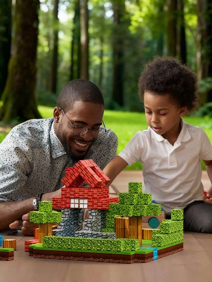 1pcs/Magnetic Building Blocks - Build My Magnetic World Magnetic Craft Toys For Boys And Girls Ages 3-4, 4-5, And 6-8 STEM Montessori Sensory Toys Gift For Toddlers Ages 3 And Up Magic Cube Puzzle Toys - Multicolor - View 1