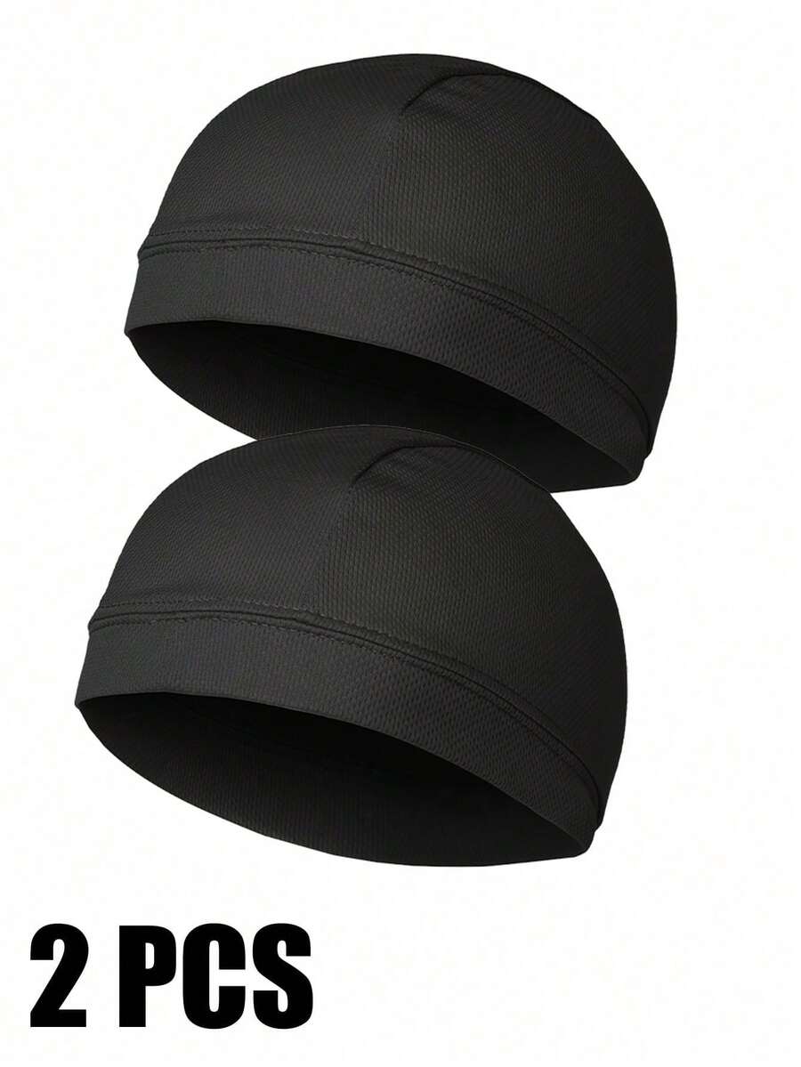 1/2 Pcs Men's And Women's Skull Cap Helmet Lining, Winter Wool Bicycle Cap, Skull Cap Under The Helmet, And Running Bicycle Cap - Multicolor - View 1