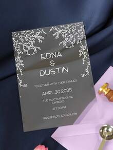 Versatile Acrylic Invitation Cards, Minimalist & Versatile, Suitable For Baby Shower, Housewarming, Birthday, Party, Engagement, Customizable High-Quality Design - Multicolor - View 24