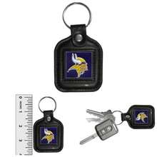 - Llavero cuadrado de piel para adultos - + Talla Única + Negro - Ver 1