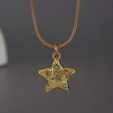 Fashion New Exquisite Inlaid Synthetic Cubic Zirconia Five-Pointed Star Pendant Necklace Retro Versatile Suitable For Men And Women Daily Wear - 1 - Xem 13