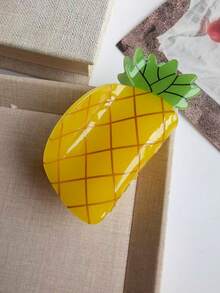 1个个性化逼真水果系列发爪，优雅甜美多功能新鲜水果柠檬、草莓、樱桃半圆形亚克力发夹，防滑牢固时尚大/小号发爪/发夹，女士发饰，适合休闲、通勤、半丸子头、齐肩发等场合，发夹，适合日常使用和送礼，发夹，发爪夹，秋冬女士假日装扮配饰 - 彩色 - 查看 9