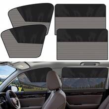 4pcs Magnetic Car Side Window Curtains, Semi-Sheer Sunshade Curtains, Blocking UV Rays And Providing Privacy - Curtain - View 13