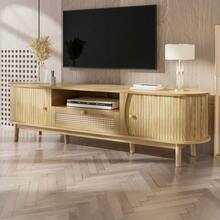 Television Stands & Entertainment Centers - Natural + MDF - View 8
