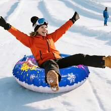 1pc Thick PVC Inflatable Snow Tube, Inflatable Snow Sled, Fun For Snow Sliding, Ski Resort, Christmas & New Year Gift