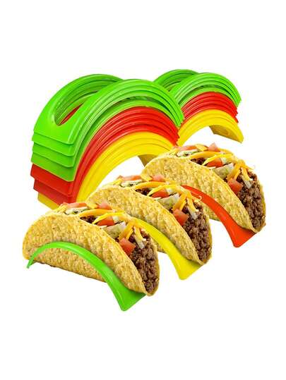 1-18pcs Multi-Color Mexican Tortilla Warmer Rack, Tortilla Warmer, Wavy Tortilla Rack, Plastic Tortilla Rack, Tortilla Rack, Tortilla Tray, Mexican Tortilla Rack, Tortilla Plate