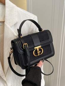 Fashionable High-Quality Handbag Women's New Autumn/Winter Retro Chic Niche Commuter Shoulder Crossbody Bag - Black - View 7