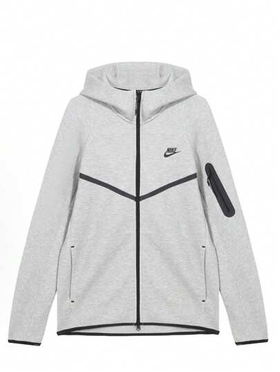  Nike Unisex Tech-Inspired Zip Hoodie & Jogger, Slim Fit Tapered Tracksuit With Cozy Lining, No Shrinkage, Effortless Streetwear Graphic Outerwear For Men & Women Hoodi