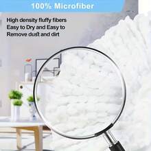 Available In Packs Of 5 Or 10, Microfiber Replacement Heads For Spin Mops - 360 - Degree Cleaning Triangular Mop Heads. Suitable For Spin Mop Systems, Enhancing Floor Cleaning Efficiency. - trắng - Xem 9
