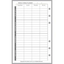 Compact Size Menu Planner And Shopping List, Sized And Punched For Franklin Covey Compact And Other Notebooks (4.25\ X 6.75\) - MenuPlannerandShoppingList - View 4
