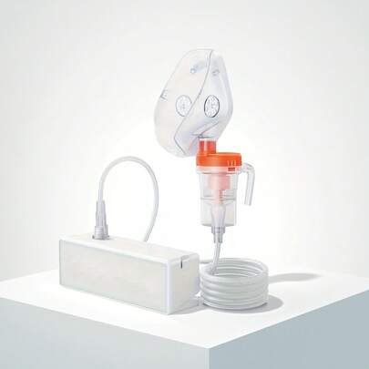 1ピースネブライザー、薬剤吸入器、コンプレッサー式医療ジェット式薬剤噴霧器ネブライザー - 鼻咽喉ケア、喘息吸入器、コンパクトな家庭用ユニバーサル医療機器BTWH200D