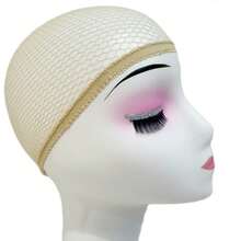 Wig Cap, 4PCS Light Brown Mesh Wig Cap, Closed End Hair Mesh Net, Liner Weaving Caps For Women, Men, Kids, Wig Caps For Halloween, Cosplay - Apricot - View 3