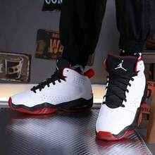 Nike Men's Jordan Lift Off Synthetic Leather Simple And Versatile Shock-Absorbing, Non-Slip And Wear-Resistant Mid-Top Retro Basketball Shoes - Red and White - View 10