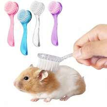 4 Packs Hamster Brush - Small Animal Bath Brush With Lid Soft Cleansing Brush Massage Combs For Hedgehog Guinea Pig Rabbit Chinchilla Ferret Small Animal Grooming Tool Cleaning Supplies - Multicolor - View 1
