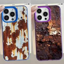 Funda de Carcasa Suave con Diseño Retro de Óxido para iPhone 16e 11 12 13 Pro Max 14 15 16 Plus - Mix04 - Ver 7
