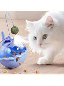 1pc Self-Righting Cat Toy, Interactive Wand Toy For Kittens & Cats, Cat Treats Puzzle Feeder