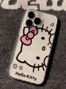 SANRIO IP Character Fashion 2pcs Hello Kitty Transparent Space Case Shock-Proof Phone Case Compatible With Apple Birthday Gift - Clear - View 3