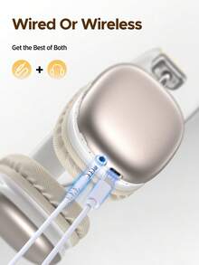 Tagry Adjustable Wireless Bluetooth Headphones, Suitable For Smartphone/Computer/Tablet, Silver