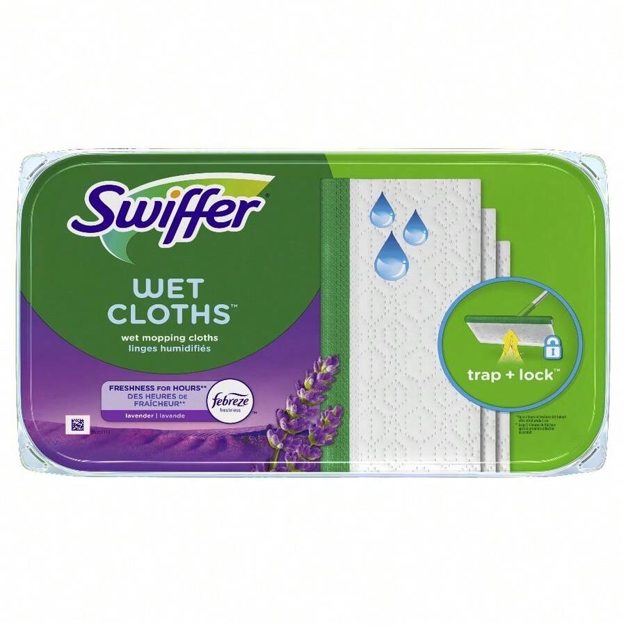 Sweep And Mop Wet Refill Pads Floor Cleaner Wipes Lavender Scent 12 Pack - 1 - 查看 1
