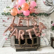 Bộ 10 bóng bay tráng bạc màu vàng hồng "Let's Par-Tea", thích hợp trang trí tiệc trà, tiệc mừng em bé sắp chào đời theo chủ đề tiệc trà, tiệc chủ đề Alice ở xứ sở thần tiên, sinh nhật theo chủ đề tiệc trà, tiệc trà, tiệc cô dâu, phông nền chụp ảnh, trang trí tiệc, tiệc trà chiều. - Hoa hồng vàng - Xem 5