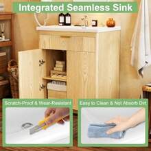 31" Bathroom Vanity And Sink CombosSmall Space Bathroom Storage With 2 Doors Single Sink Bathroom Vanities White 31"*18.5"*35.4" - 31.5"18.5"35.5" - View 7