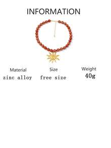 1 chiếc vòng cổ mặt dây chuyền hình hoa hướng dương bằng hợp kim, kiểu dáng tối giản, đa năng, thích hợp đeo hàng ngày cho nữ. - Mặt trời đính hạt - Xem 15