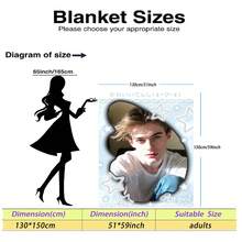 1件极简设计 - 蓝粉蝴蝶翅膀图案法兰绒毯，左右两侧均可定制照片。独特新颖，现代简约设计，奢华情人节礼物，适合送给朋友和爱人 - 柔软轻盈保暖，四季皆宜 - 适用于床、沙发、办公室、户外露营和旅行 - 多功能毯子、披毯、装饰毯