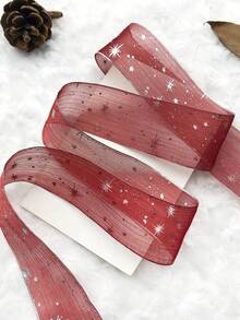 星空图案欧根纱丝带，花束包装丝带蝴蝶结手工DIY，美术用品，工艺品和缝纫 - 礼品包装用品 - 礼品包装丝带和胶带 - 白色、红色、粉色、灰色、蓝色、紫色 - 尼龙材质 - 彩色 - 查看 13