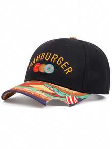 1顶男士时尚Able PIZZA刺绣嘻哈棒球帽，字母刺绣，可调节，适合户外休闲穿着，春秋季、旅行或海滩度假 - PIZZA - 查看 13