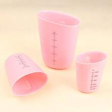 500ml/250ml Silicone Measuring Cup, Transparent Double Scale Paste Cup, Baking Tool, Kitchen Baking Supplies - White - View 4