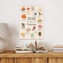1 件 2026 年愿望清单挂历，11x8 英寸，12 个月竖版励志挂历，螺旋装订，带有目标规划和激励功能，待办事项清单挂历，用于计划和安排 - 彩色 - 查看 4