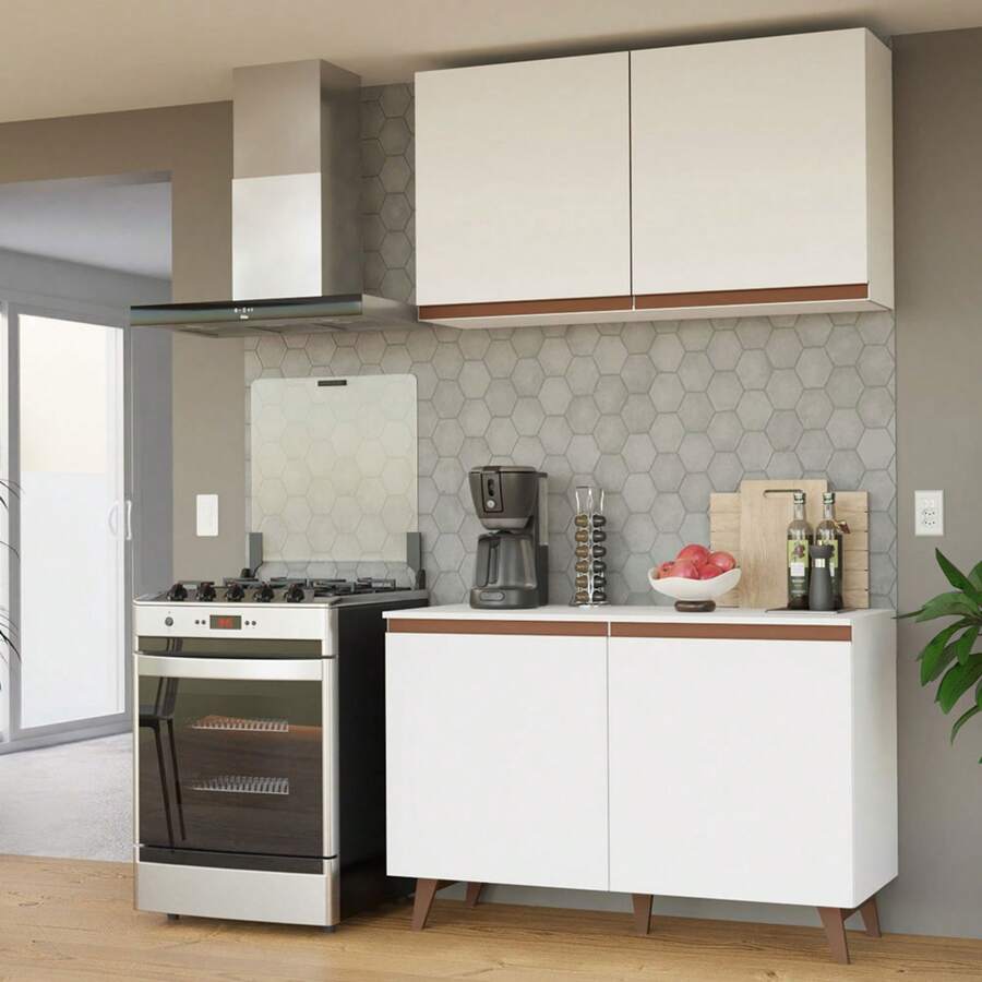Cocina Integral Completa Modular Madesa Reims 120cm BB - Blanco - Ver 1