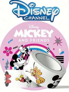 500张/卷 米奇米妮DIY贴纸，卡通可爱，可用于日记本、笔记本电脑、头盔、汽车、摩托车等，也可作为封口标签，送给爸爸、妈妈、祖父母，适用于生日、圣诞节、学校、儿童奖励、装饰等场合 - 自粘式（无需裁剪） - 适用于节日装饰、礼物、贺卡、派对 - 一次性 - 非常适合家居、办公室或教室装饰、节日手工制作、趣味设计、易撕、装饰标签、礼品包装