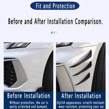 Universal Car Front Bumper Lip Trim - Diffuser Splitter Fin Air Blade Side Skirt Chin Spoiler Body Kit - A - View 4