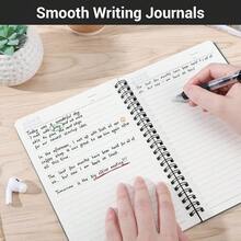 EUSOAR Students Ruled Spiral Notebook, A5 3packs 5.5\X8.3\ 120 Pages Lined Writing Journal, Memo Notepad Sketchbook, Students College Office Subject Diary Ruled Spiral Book Journal- Green Cover - 深綠色 - 查看 7
