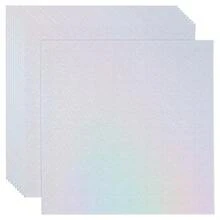 12\X12\ Holographic Cardstock, 20 Pack Metallic Iridescent Mirror Paper Foil Board Reflective Sheets For Scrapbook Poster DIY Craft, Style 6 - Multicolored - 查看 1