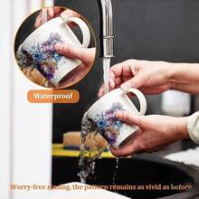 5 Sheets Floral Girl UV DTF Stickers Glass DTF Transfer Stickers UV DTF Transfer Stickers for Glass Cups DIY Water Bottle Glass Waterproof Rub on Transfers for 16 oz Tumbler - Verschiedenfarbig - Übersicht 9