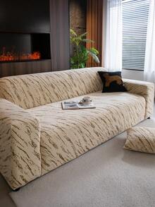 1pc Pet-Friendly Sofa Cover, Wrinkle-Resistant, Anti-Slip, Evenly Stitched, Durable, Wear-Resistant, Easy Care, Machine Washable, Suitable For Bedroom, Living Room, Office, Indoor And Outdoor Sofa Protection - Khaki - View 1