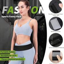 Cangurera Deportiva con Botella de Agua 300ml, Cangurera para Correr para Mujer y Hombre, Rionera Ajustable Impermeable para Correr, Gimnasio, Senderismo (M/LCintura 80-110cm) - M/L (Cintura 80-110cm) - Ver 7