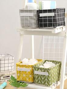 Portable Desktop Storage Box, Multi-Functional Organizer Basket, Durable Fabric Storage Bag With Handle, Suitable For Dorm, Home, Kitchen, Bedroom, Bathroom, Storage Box, Storage Container, Organizer Bag, Home Goods, Travel Essential, Room Decor, Home Decor - Multicolor - View 4