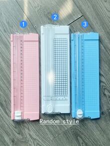 Random Style Mini Paper Cutter, Portable Photo Trimmer, A4 Manual Paper Cutting Knife, Multi-Functional Salary Slip Specialized Blade, Office Sliding Paper Shredder